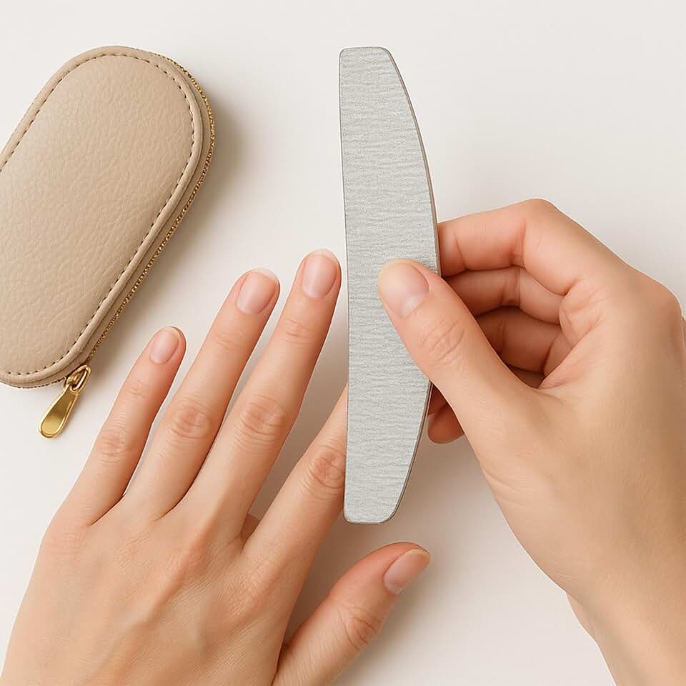 10 limas de unhas profissionais, lixa de unha 100/180 de gramatura e tampões reutilizáveis de dupla face, ferramentas de manicure e pedicure para unhas de acrílico artificiais naturais