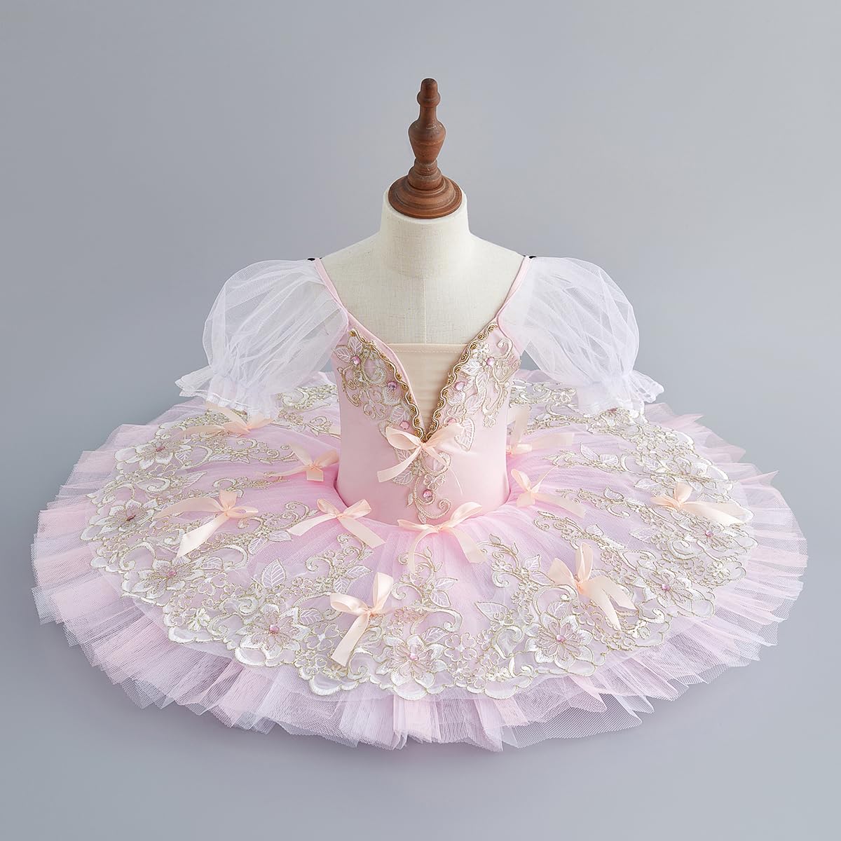 Neues rosa Professionelles Ballett-Tutu-Kleid, Mädchen-Schwanensee-Ballerina-Pfannkuchen Tutu-Rock, Kinder-Tanz-Kostüm