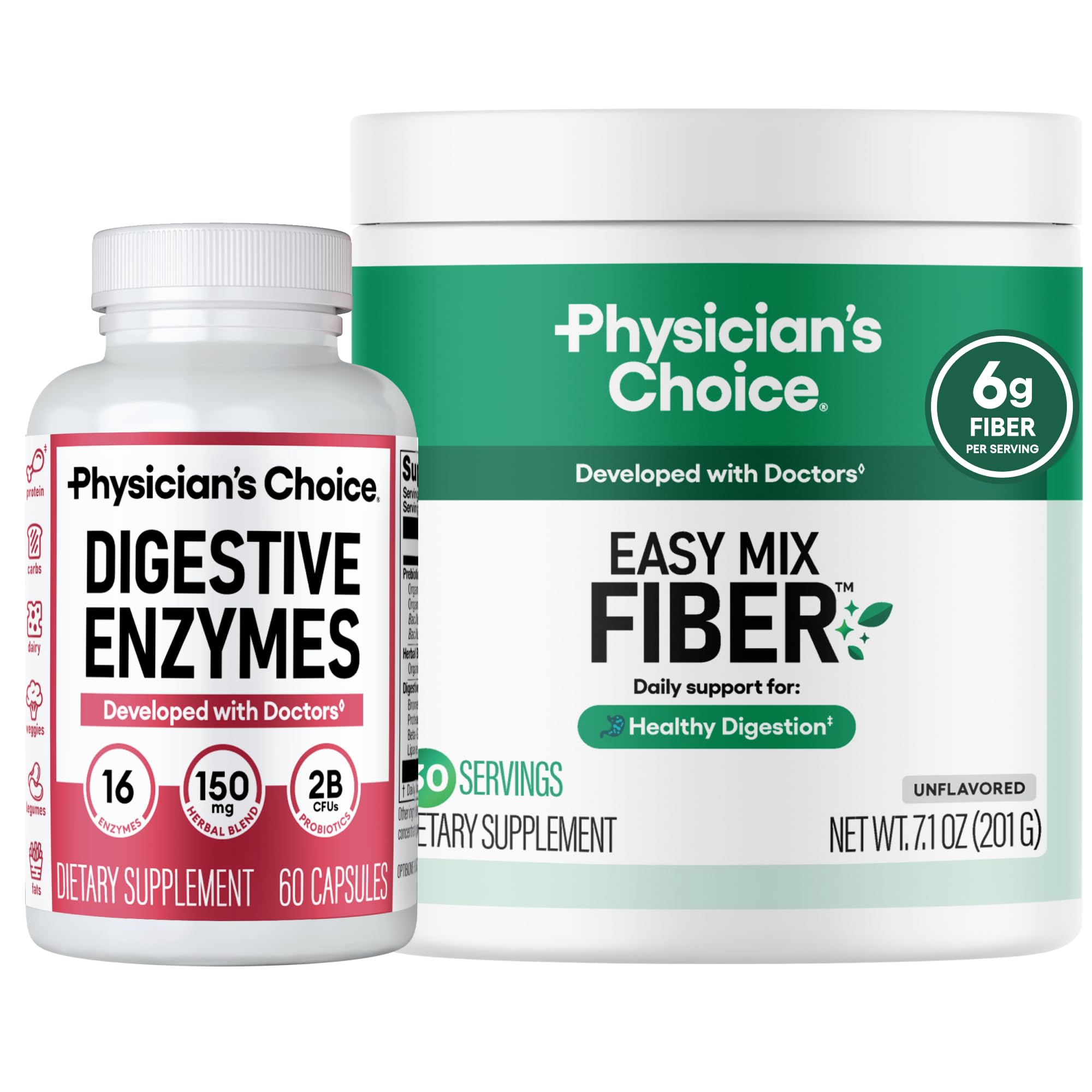 Amazon.com: Physician's CHOICE Digestive Enzymes 60 Count + Easy