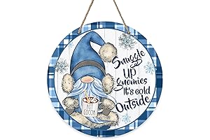 Winter Sunggle Up Gnomies Farmhouse Wood Decor