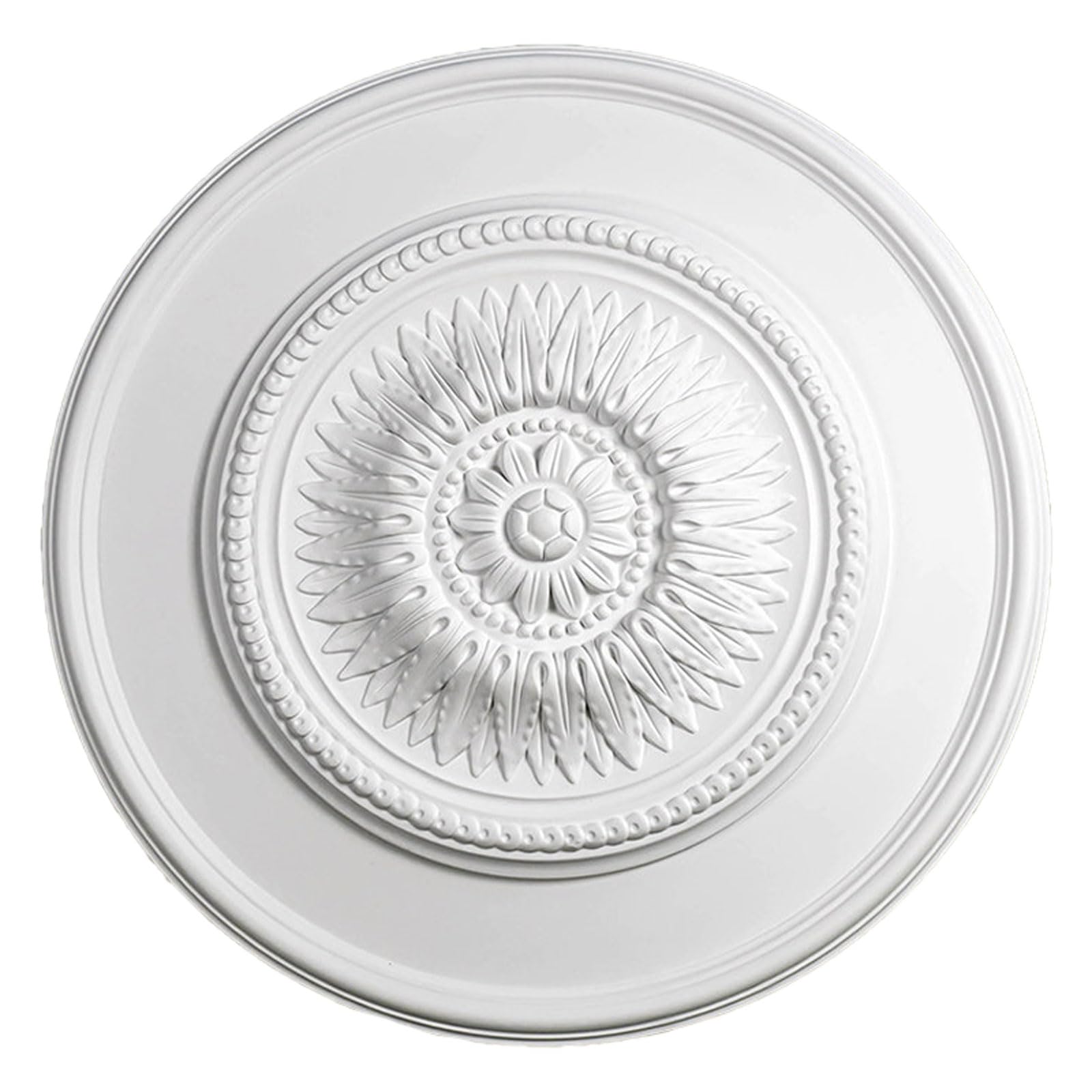 Foelanne White P Round Ceiling Light Medallion White Multiple Sizes(,60Cm)