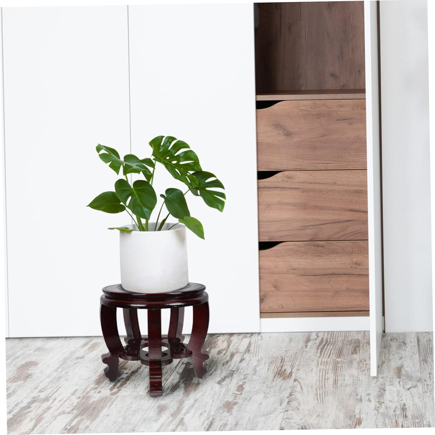 BESPORTBLE Wooden Fish Tank Display Base Tall Pedestal Stable Aquarium Stand for Home Decor Photography Prop Height Versatile Wooden Pedestal for Bedroom Office Living