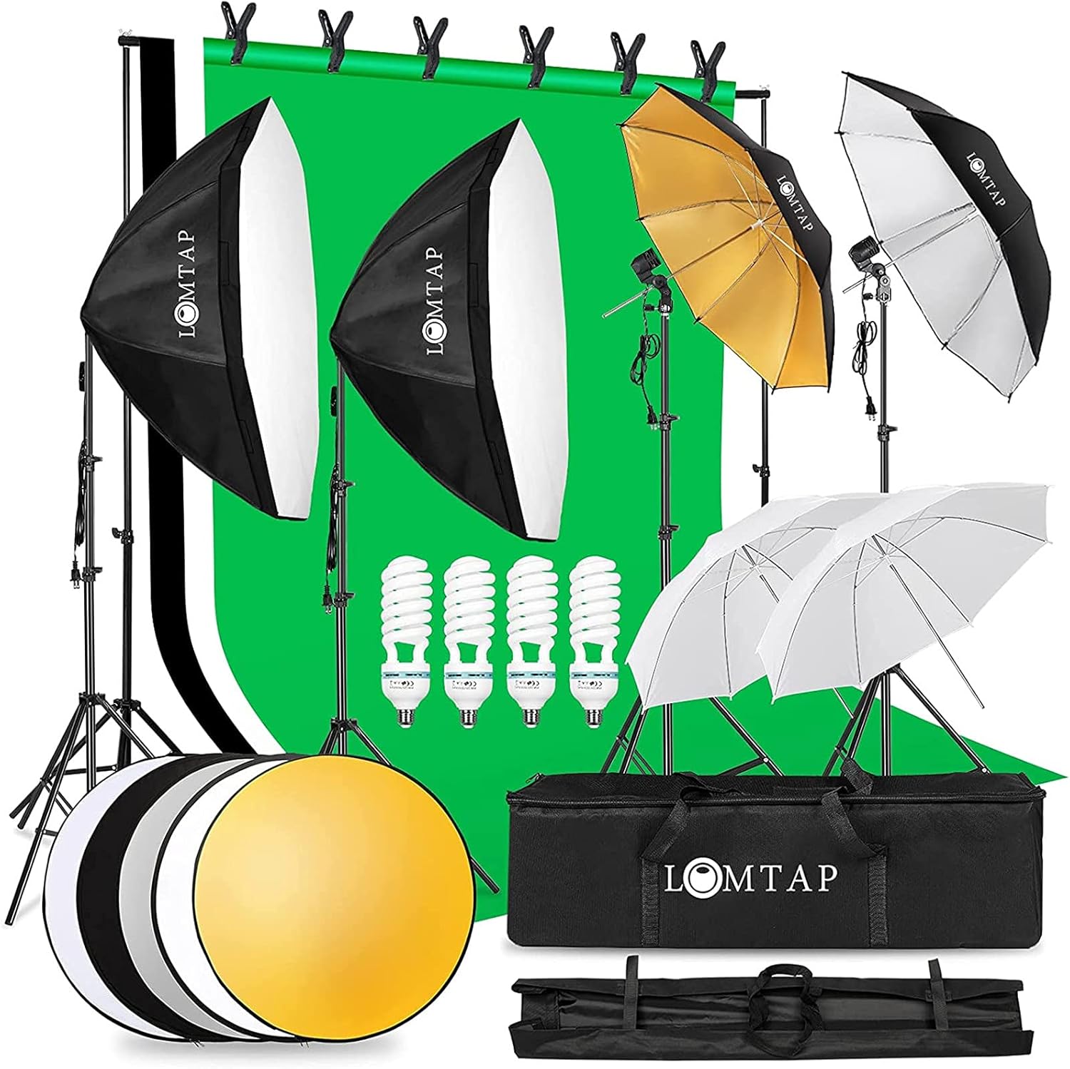LOMTAP Photography Lighting Kit Soft Boxes Photo Studio Light