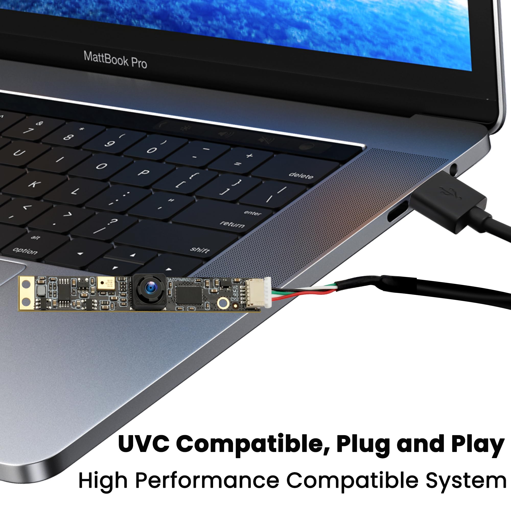 Camera For Pc IFWATER 8MP USB Camera - 3D Printer Monitoring Camera With Microphone For Lightburn & PC 8MP Webcam