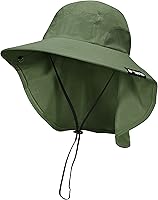 Vista 24 de Tirrinia Sombrero de sol con solapa para el cuello con ala ancha, UPF 50+ para senderismo, safari, pesca, para hombres y mujeres, ideal