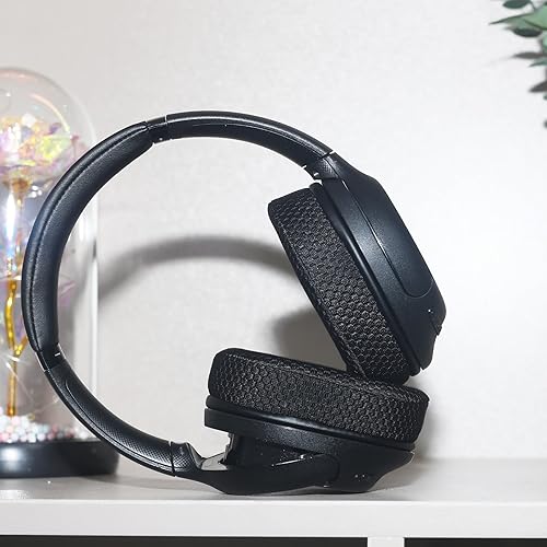 Miniatura 60 de Almohadillas de repuesto WH-CH710N, almohadillas para auriculares de piel sintética de proteína, almohadillas para Sony WH-CH700N, WH-CH710N, Negro