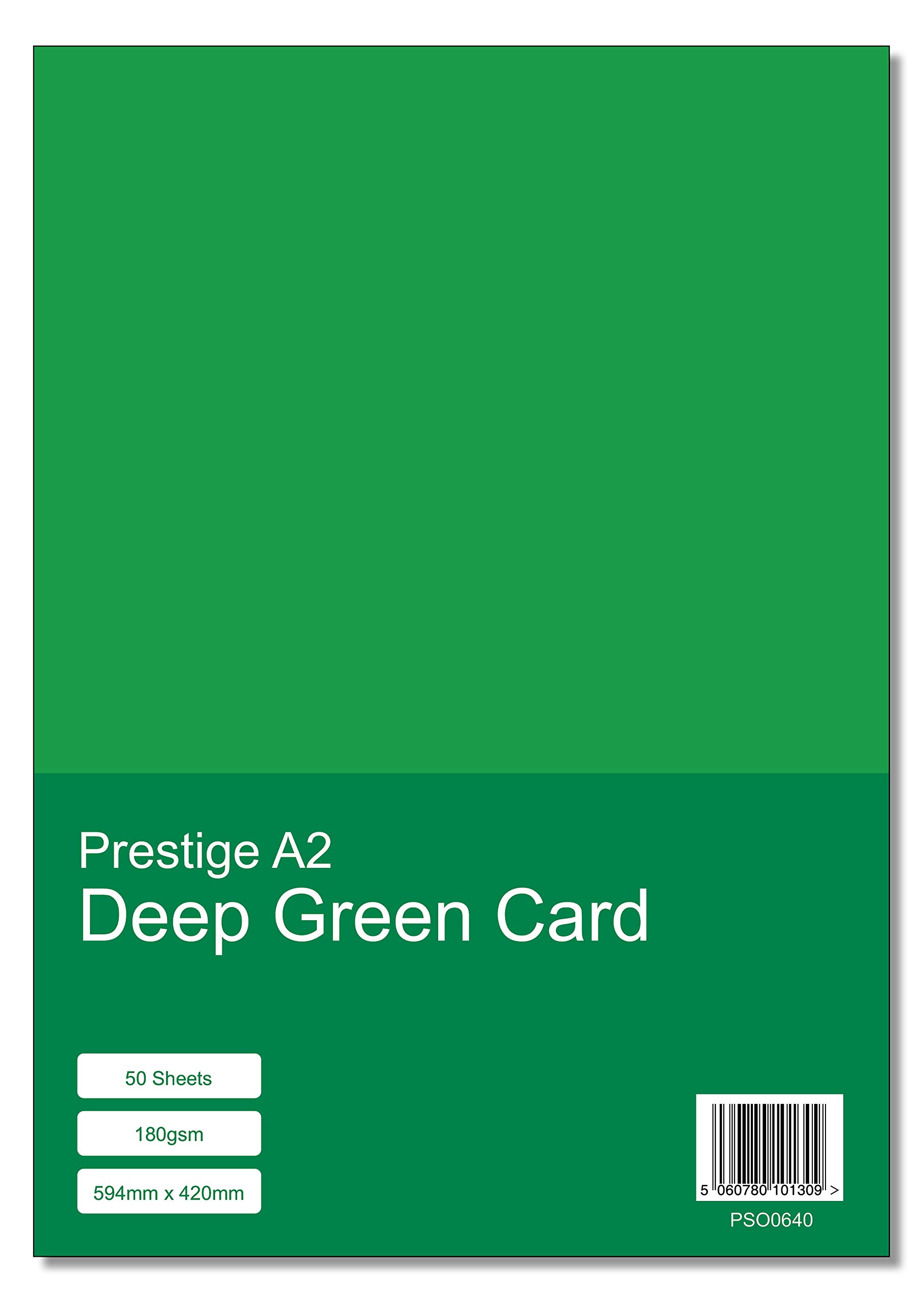 Prestige A2 Deep Green 180gsm Craft Card x 50 Sheets - (594mm x 420mm)