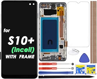 LCD Screen Replacement Touch Digitizer Display Assembly for Samsung Galaxy S10 Plus G975 G975U G975W G 975F/DS 6.4"(Incell Type with Black)