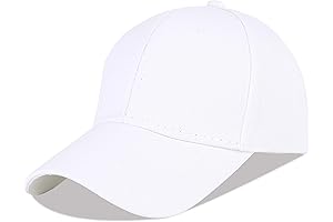 LANGZHEN White Hat - Premium 100% Washed Cotton Baseball Cap for Men and Women