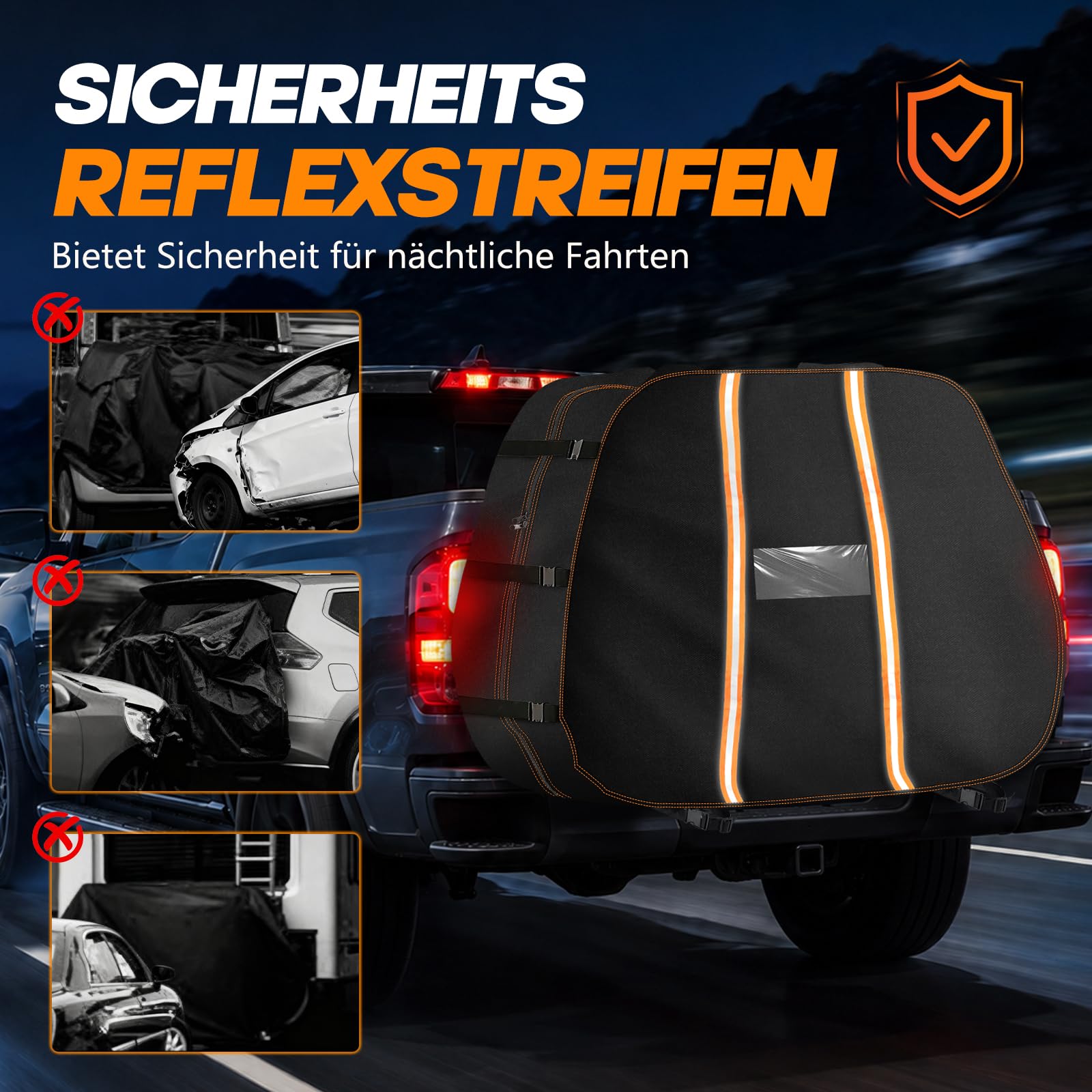 Fahrradschutzhülle Heckträger Wasserdicht Für 1–2 Fahrräder | 900D Oxford Mit Doppelter PU- Und PVC-Beschichtung, Reißfest, Schneefest, Für E-Bike, Mountainbike Und Rennrad