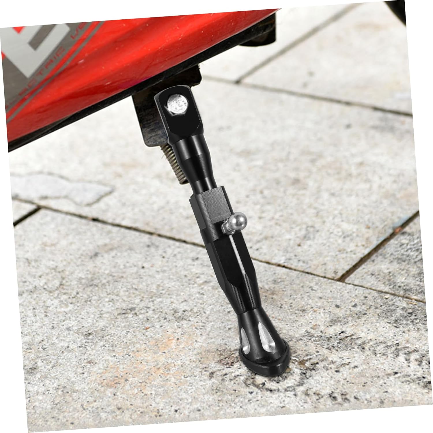 ABOOFAN Adjustable Motorcycle Kickstand Retractable Single-side Stand for Motorbikes Side Support Easy Installation and Height Compatible Motorcycles