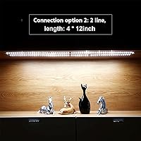 Vista 3 de WOBANE Kit de luz LED para pantalla, juego de barra de tira LED de 8 x 12 pulgadas, iluminación de gabinete para escaparate, estantería, encimera