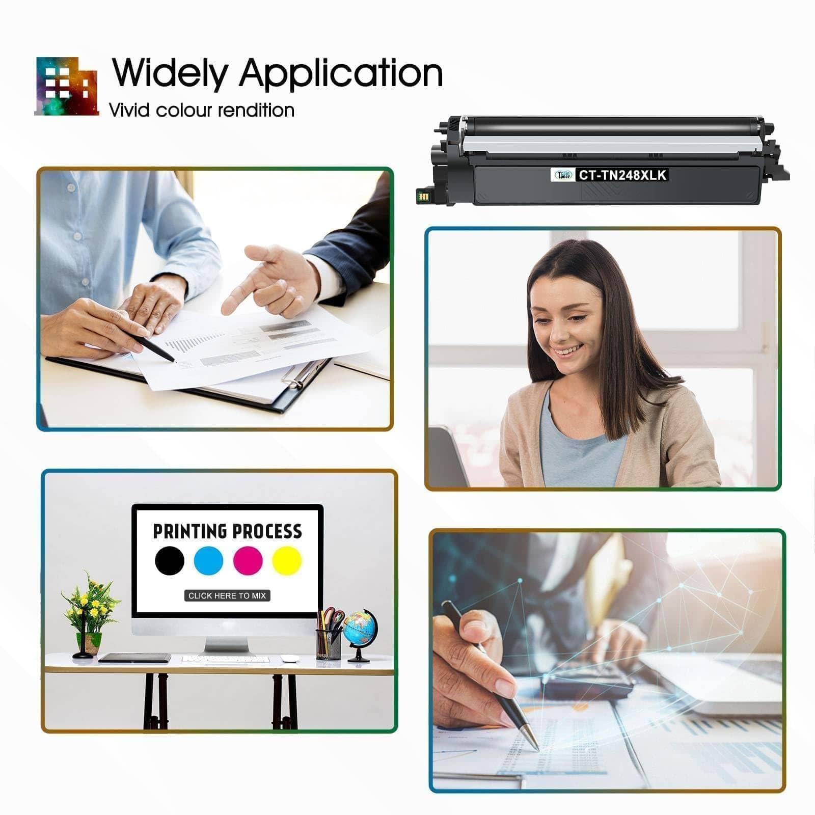 TN248XL TN248 MFC-L3760CDW Toner 5-Pack Kompatible für Brother MFC-L3740CDW TN-248 TN-248XL DCP-L3560CDW DCP-L3520CDW DCP-L3520CDWE MFC-L3740CDWE MFC-L8390CDW HL-L3240CDW HL-L3220CWE TN-248CMYK