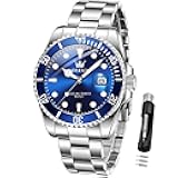 Luxury Watches for Men Big Face Stainless Steel Business Dress Analog Quartz Watch with Day Waterproof Luminous Mens Wrist Watch