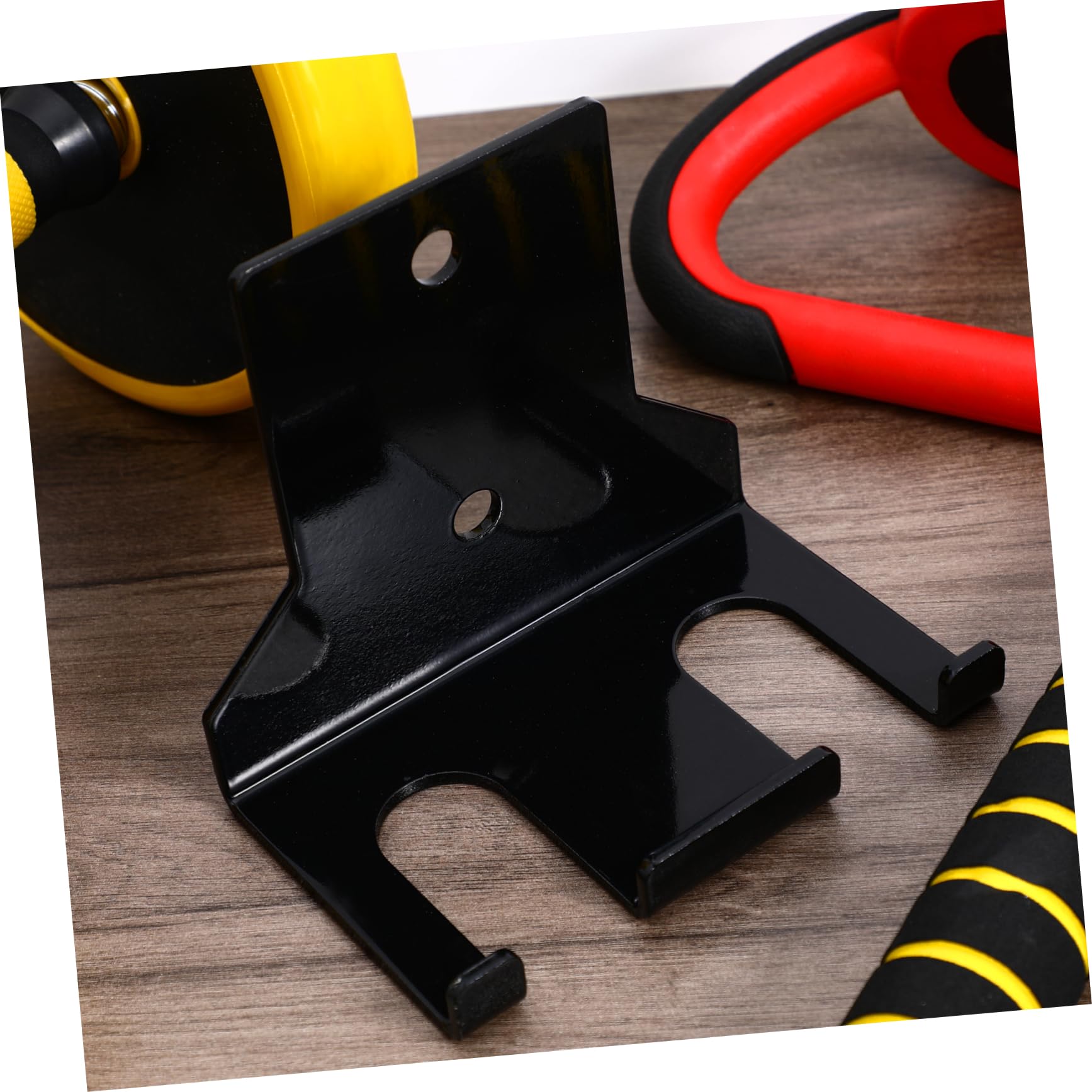 Supporto da Parete per Bilancieri e Manubri in Acciaio Nero con Viti, Robusto e Versatile per Palestra e Uso Domestico, Porta Attrezzature Fitness Sicuro e Pratico