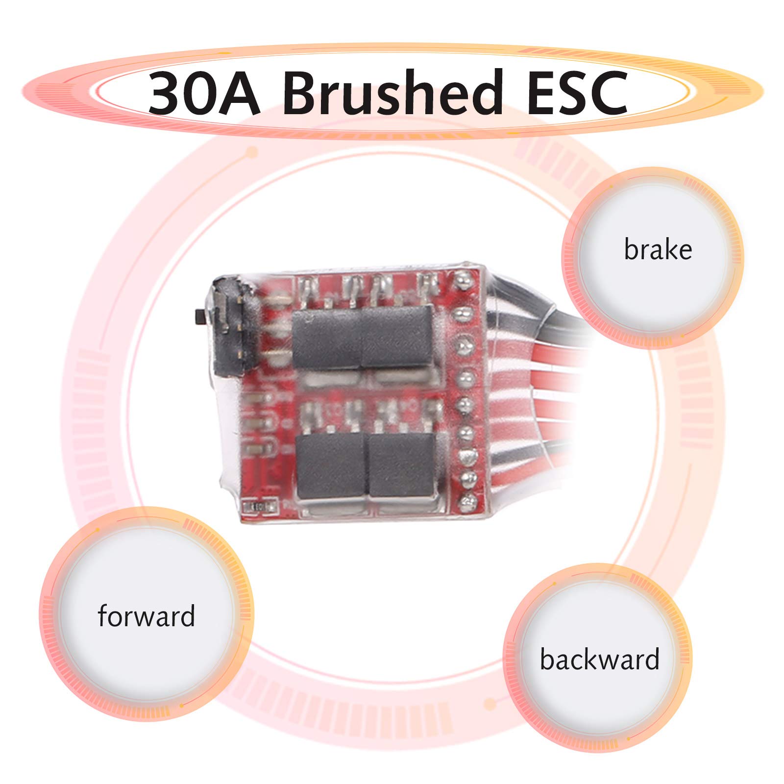 Amazon | GoolRC 30A ESC RCカー用 ブラッシュド フォワード