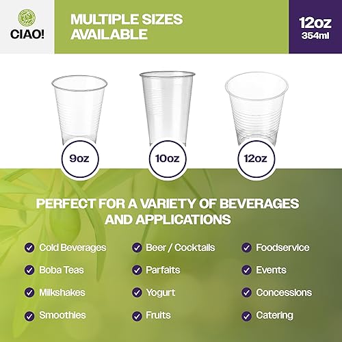 Miniatura 5 de Vaso desechable acanalado de polipropileno de 12 oz (caja de 1,000)