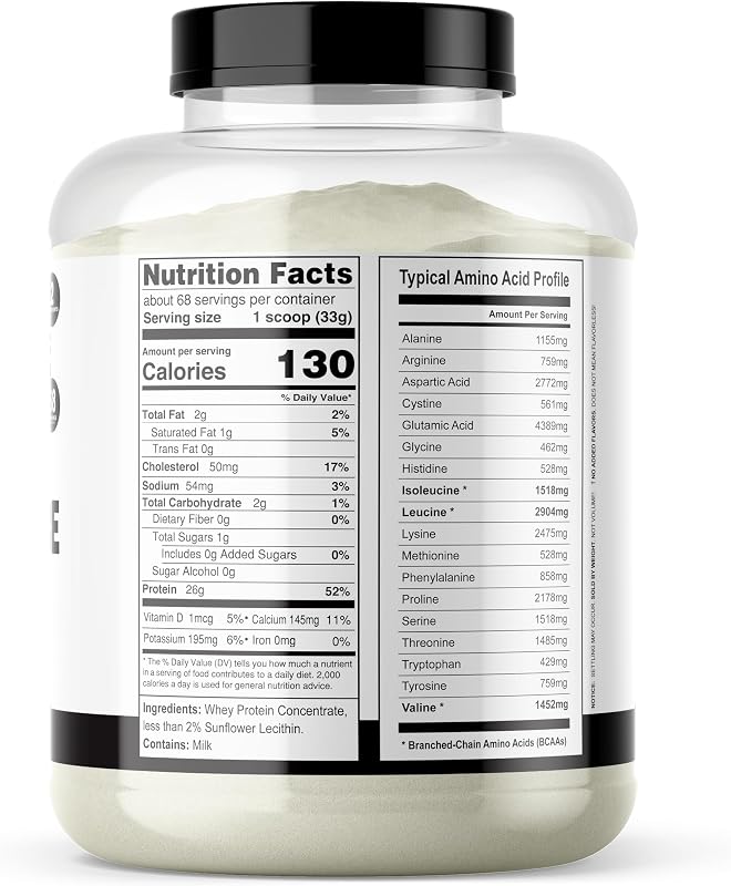 It's Just! - 100% Whey Protein Concentrate, 5lb, Unflavored image 3
