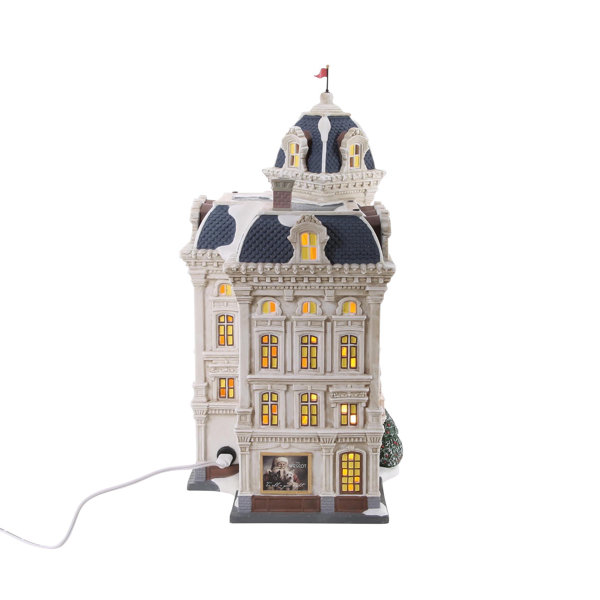 Department 56 Christmas in The City Village The Wescot Bâtiment Lumineux Multicolore 32,5 cm