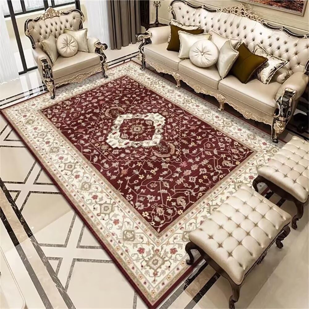 Tapis descente de lit vintage pour une chambre d'adulte cosy et chaleureuse