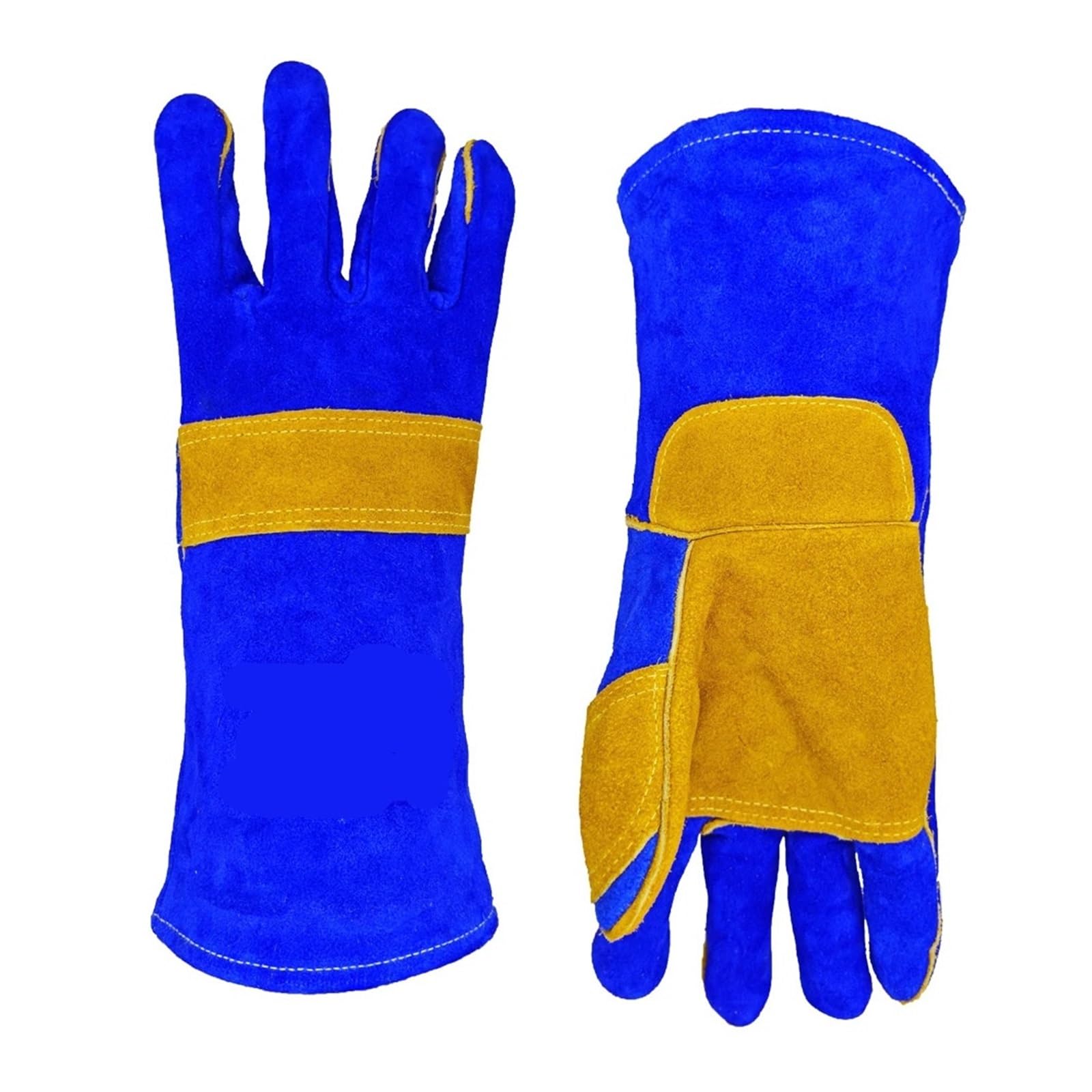Guantes Soldador Guantes de seguridad for soldadura cuero, guantelete resistente 14 ", guantes trabajo resistentes al calor, for barbacoa y
