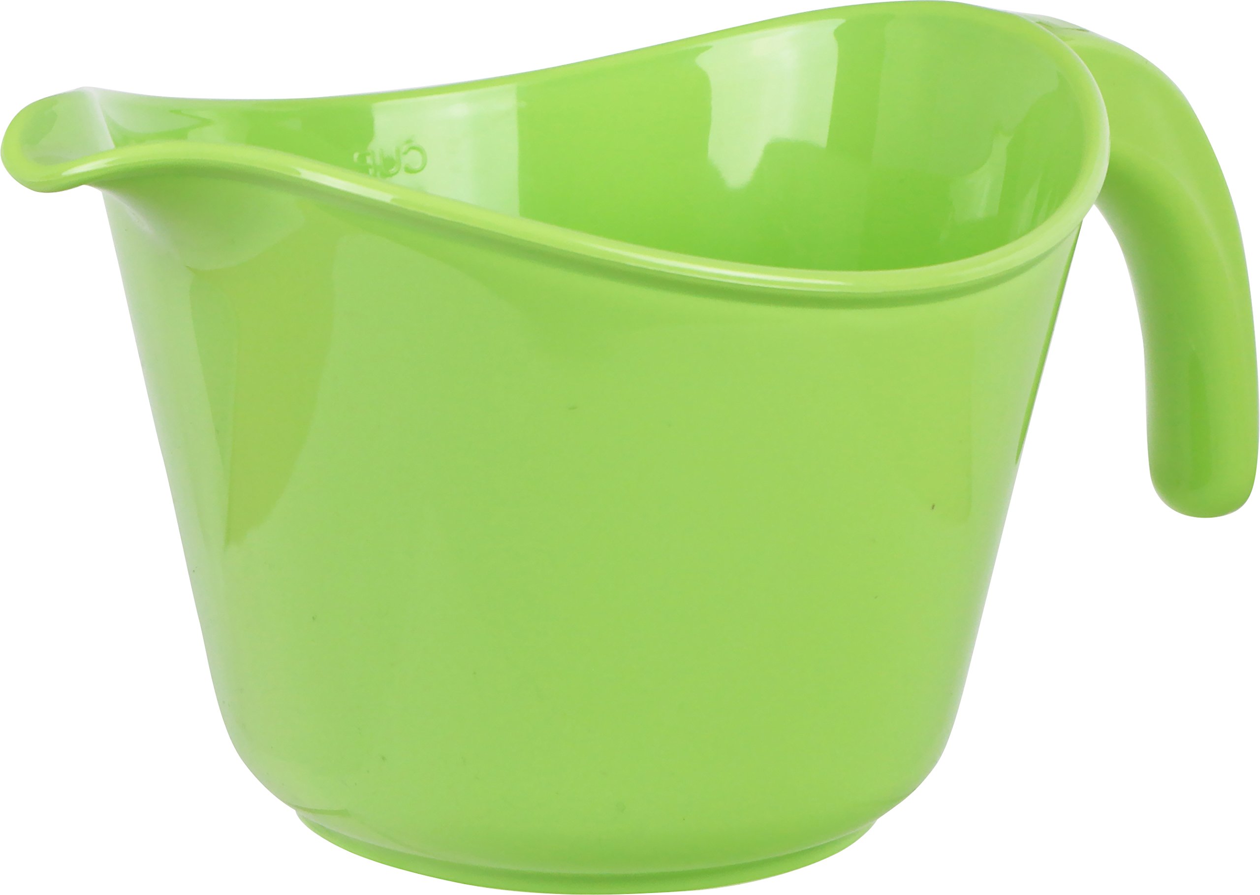 Batter Mixing Bowl with Pour Spout, 2 Quart, Heavy Duty BPA-Free Plastic - Microwave & Dishwasher Safe, Non-Slip Base, Ergonomic Space Saving Detachable Handle