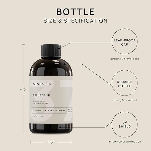 Miniatura 2 de VINEVIDA 4 onzas Aceite de fragancia de guisante dulce de jardín para fabricación de velas, aromas para fabricación de jabón, aceites de perfume,