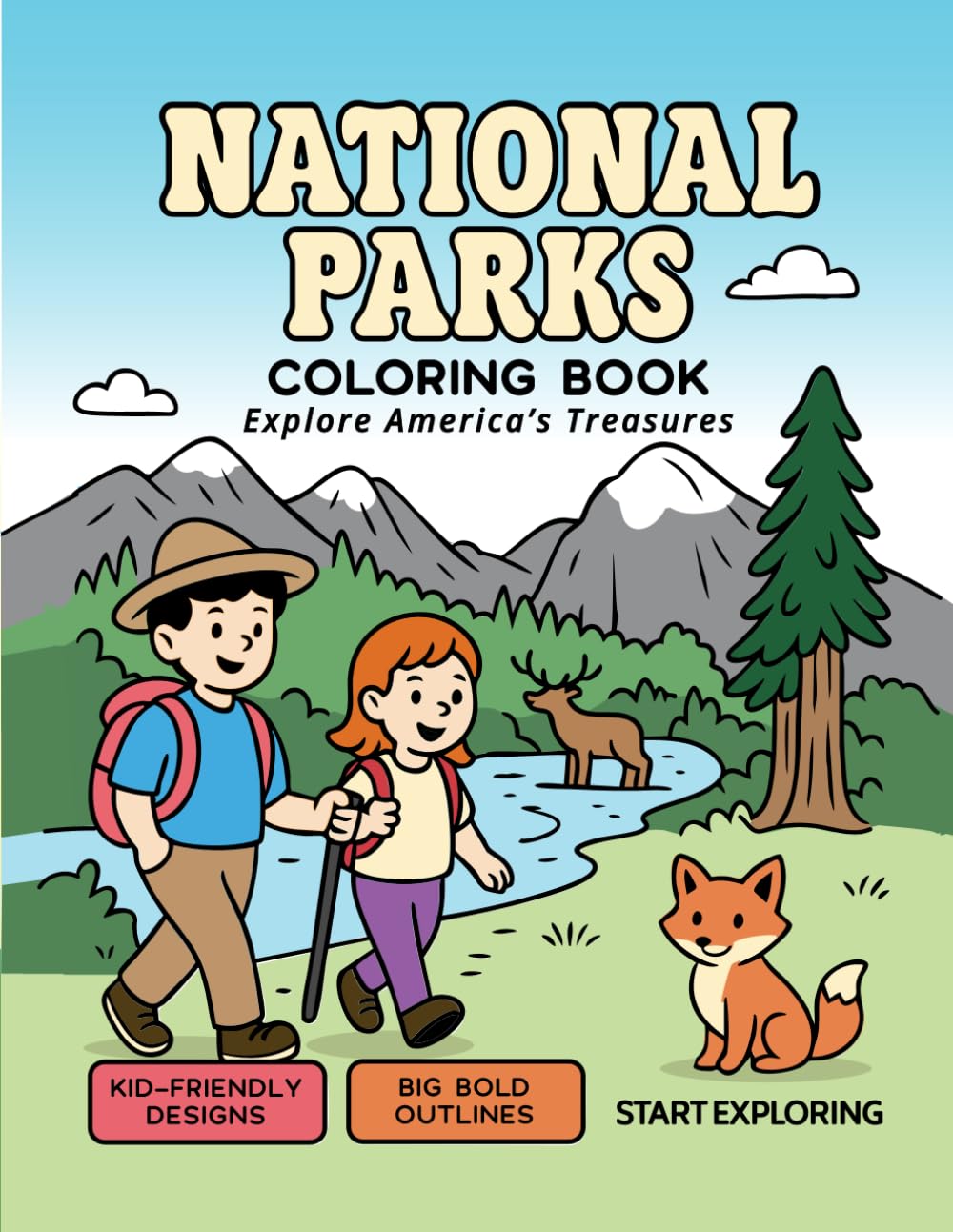 National Parks Coloring Book: Explore America's National Parks with This Exciting Coloring Adventure!