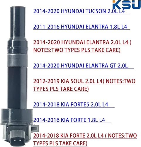 Miniatura 4 de Paquete de bobinas de encendido para Kia Soul Forte Hyundai Tucson Elantra 2011-2016 (solo 1.8L 2.0L) de repuesto para UF651 5C1861 C1804 1788511