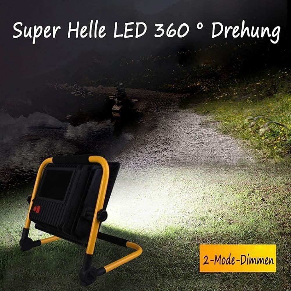 Proyector LED For Exteriores, Luz De Trabajo con Carga USB E Indicador De Batería, Luz De Trabajo De Iluminación Portátil Giratoria For Acampar