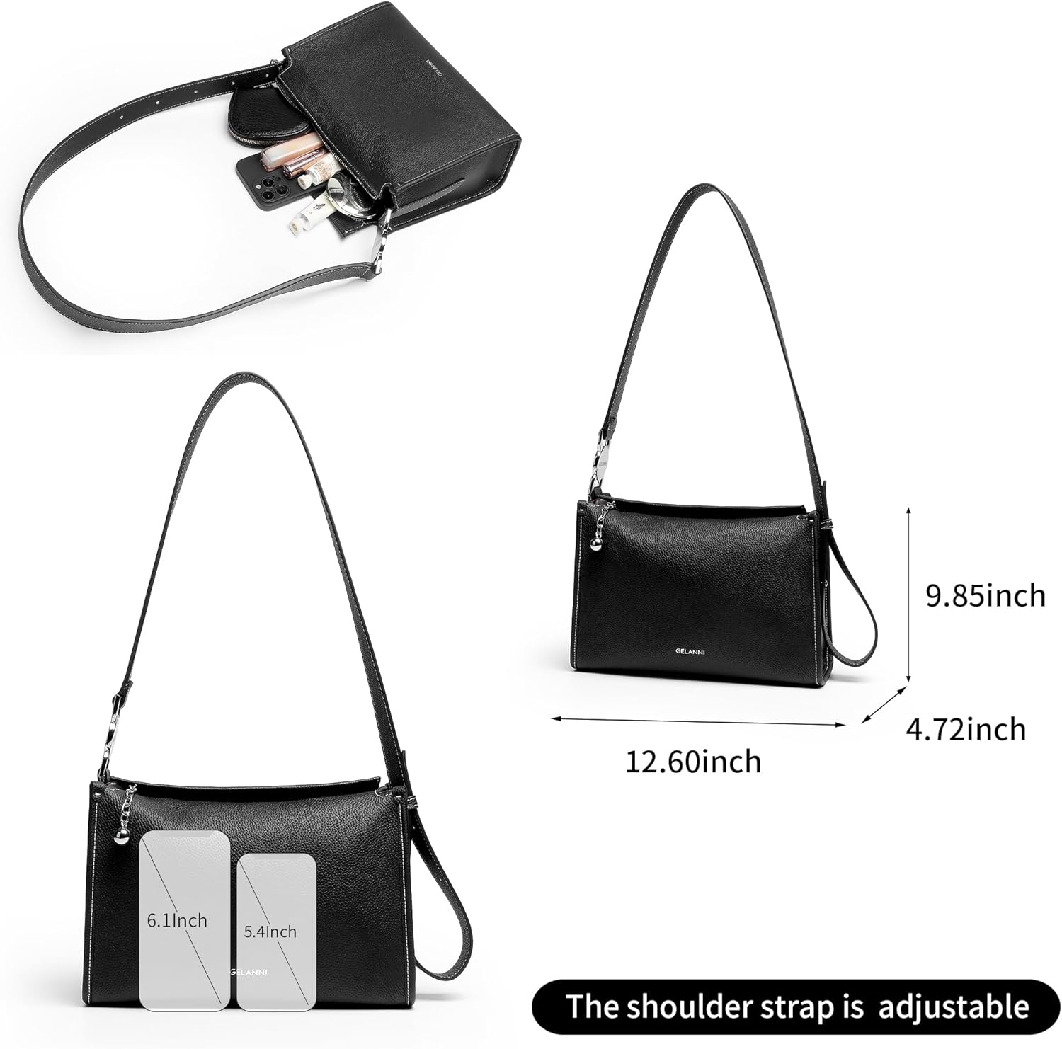 Genuine Crossbody Bag Shoulder Bag for Women Cute Tote Bag Handbag Everyday Clutch Purses for Women