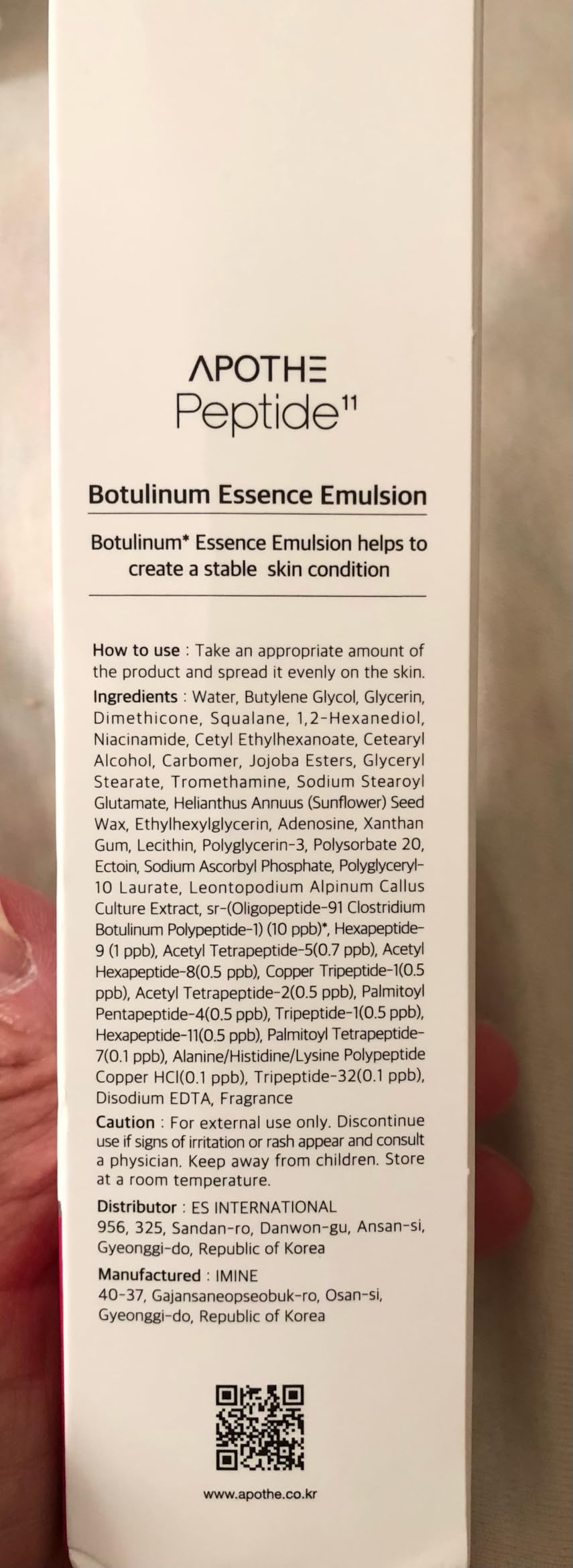 APOTHE Peptide Essence Emulsion, Korean Face Serum w. 11 Botulinum Peptide & Edelweiss, Anti-Aging, Firming for Wrinkles & Elasticity with Liposome 5.07 fl oz (150ml)