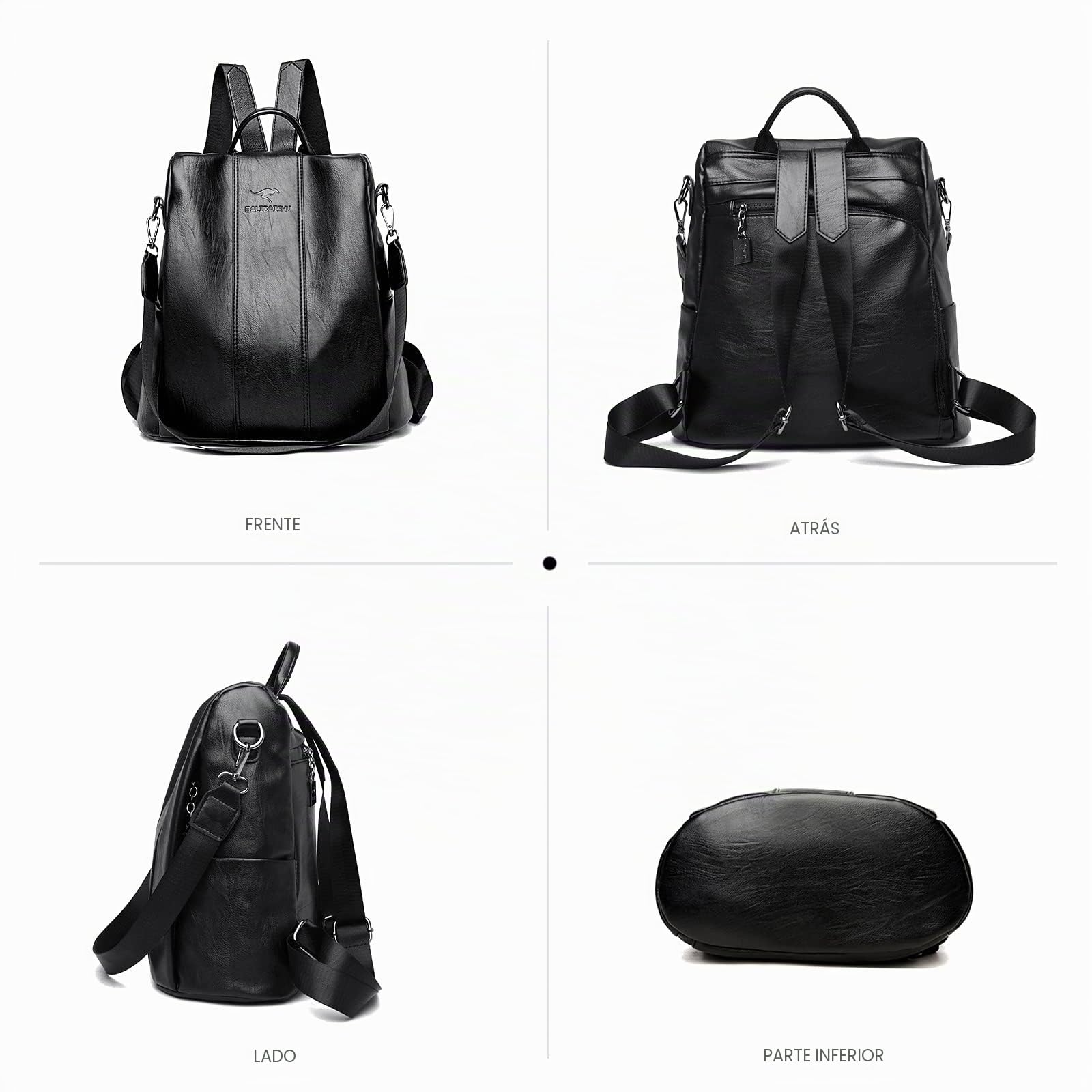 NICOLE & DORIS Mochila Mujer Mochila Antirrobo Impermeable Bolso Mochila de Cuero PU Mochila Universitaria Mochila Escolar Bolsos Bandolera Mochila de Viaje Compras