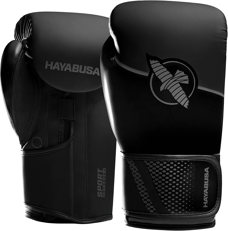 Guantes de boxeo deportivos Hayabusa - Con doble férula | Muñequera, acolchado de espuma multidensidad, ajuste contorneado, Kickboxing Muay Thai, sparring para principiantes, 12oz 14oz 16oz, hombres y mujeres