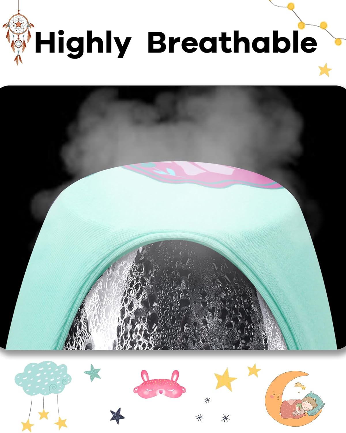 DAUGHTER QUEEN Girls Summer Pajamas Set 4 Pieces 100% Cotton Sleepwear Size 18 Months-12 Years - Image 6