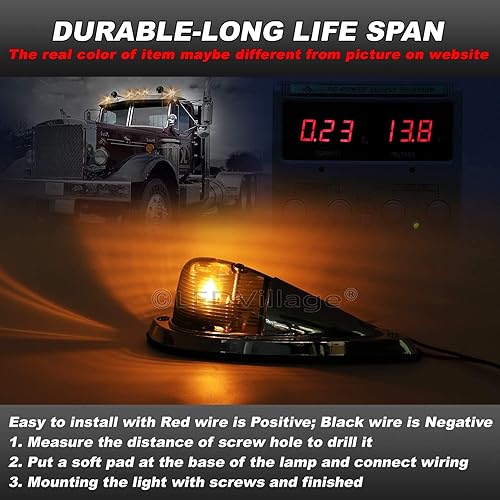 Miniatura 5 de LEDVILLAGE Luces de techo ahumadas de 7.8 pulgadas, estilo lágrima + kits de lentes transparentes compatibles con