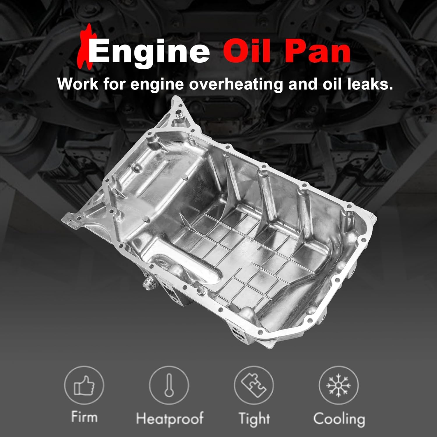 264-484 Engine Oil Pan Sump with Drain Plug Compatible with Honda Civic MUGEN Si 2008 Civic Si 2006-2011 L4 2.0L Replace 11200RRC000