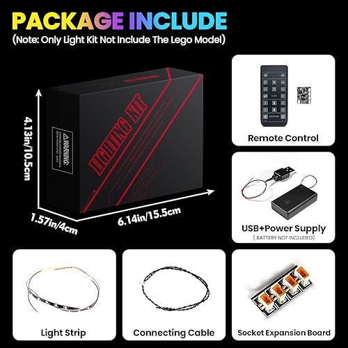 Miniatura 5 de Kit de luz mejorado compatible con Lego Hocus Pocus The Sanderson Sisters' Cottage, control remoto compatible con Lego 21341 (modelo no incluido)