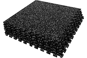0.56 Inch Thick Exercise Mats with Durable Rubber Top Layer