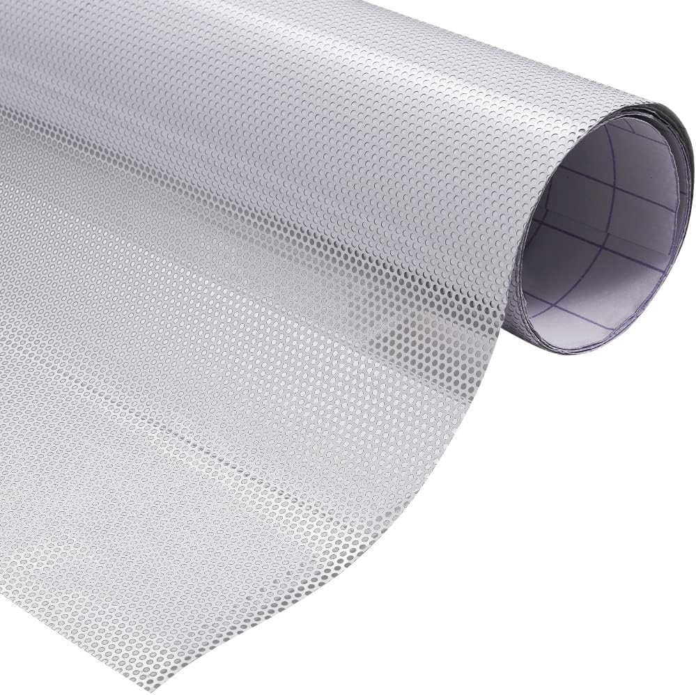 One Way Vision Print Media Vinyl Window Film Perforated Mesh Film Self Adhesive Perforated Mesh Film Self Adhesive White Film (12 X 48*Inch, White Media Film)-image-11