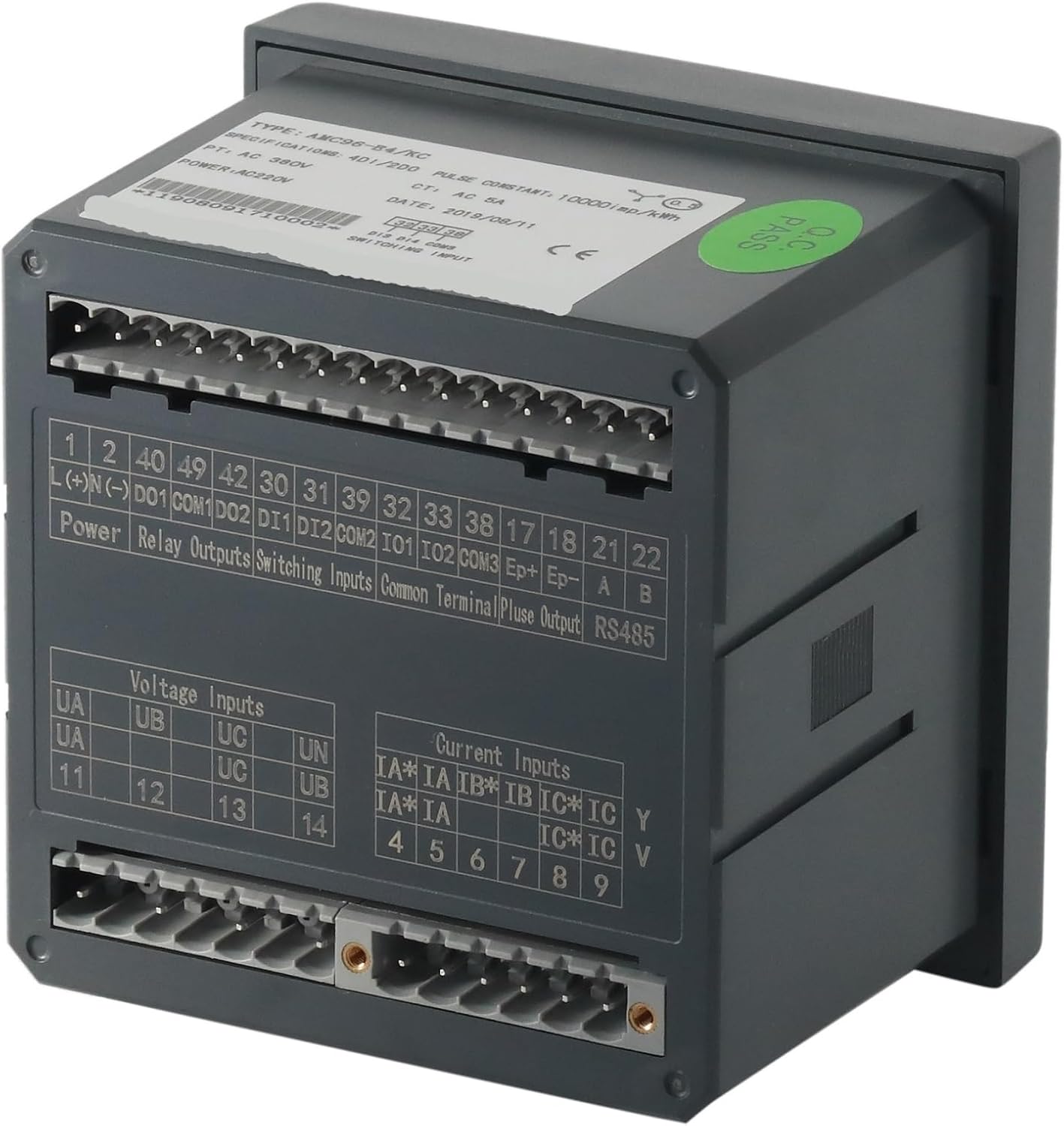 Amc96 Three-Phase Panel Meter Power Management System Consumption Monitoring(AMC96N-3E3)