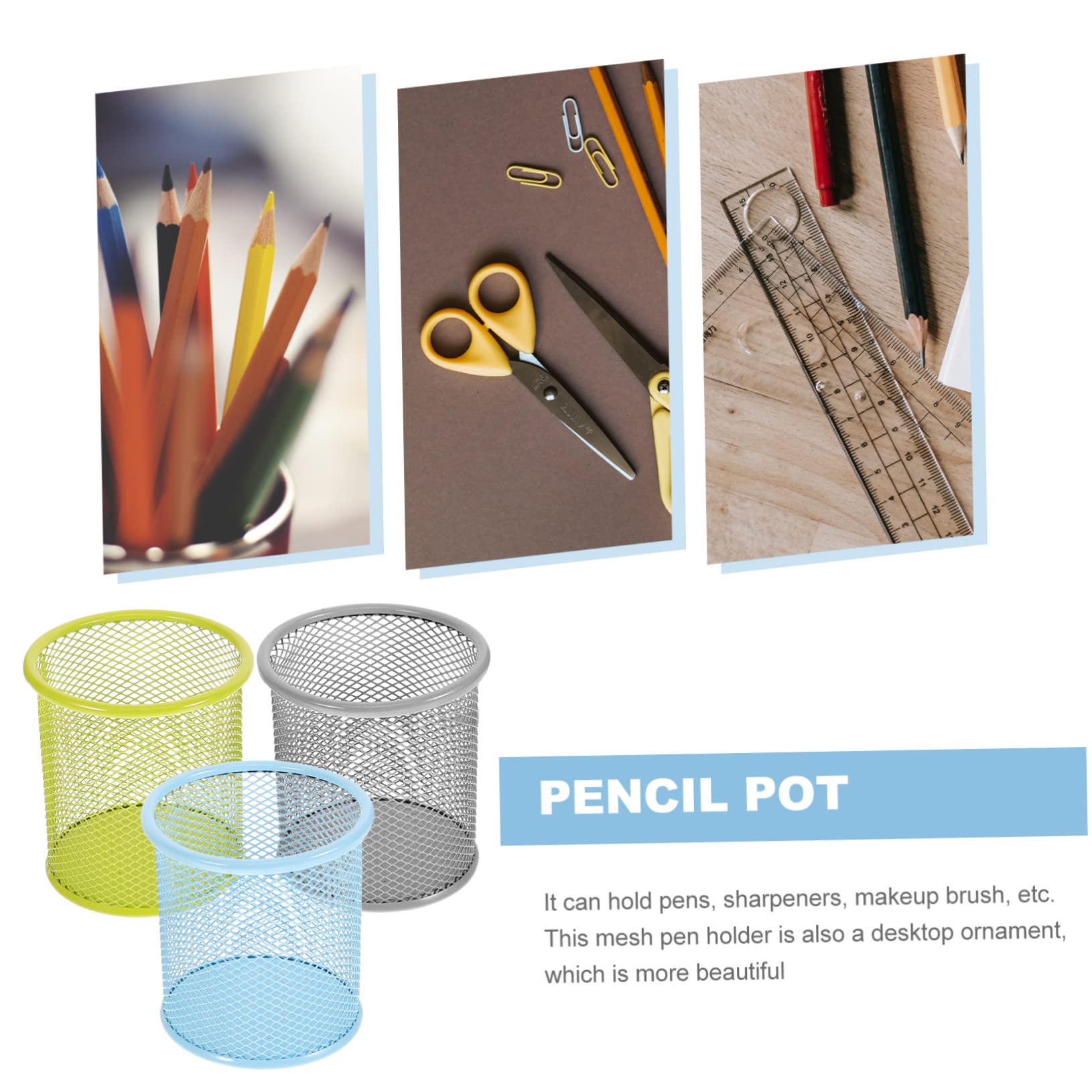 VILLCASE 6pezzi Portapenne Per Scrivania Organizer Versatile e Giallo Design e Decorativo