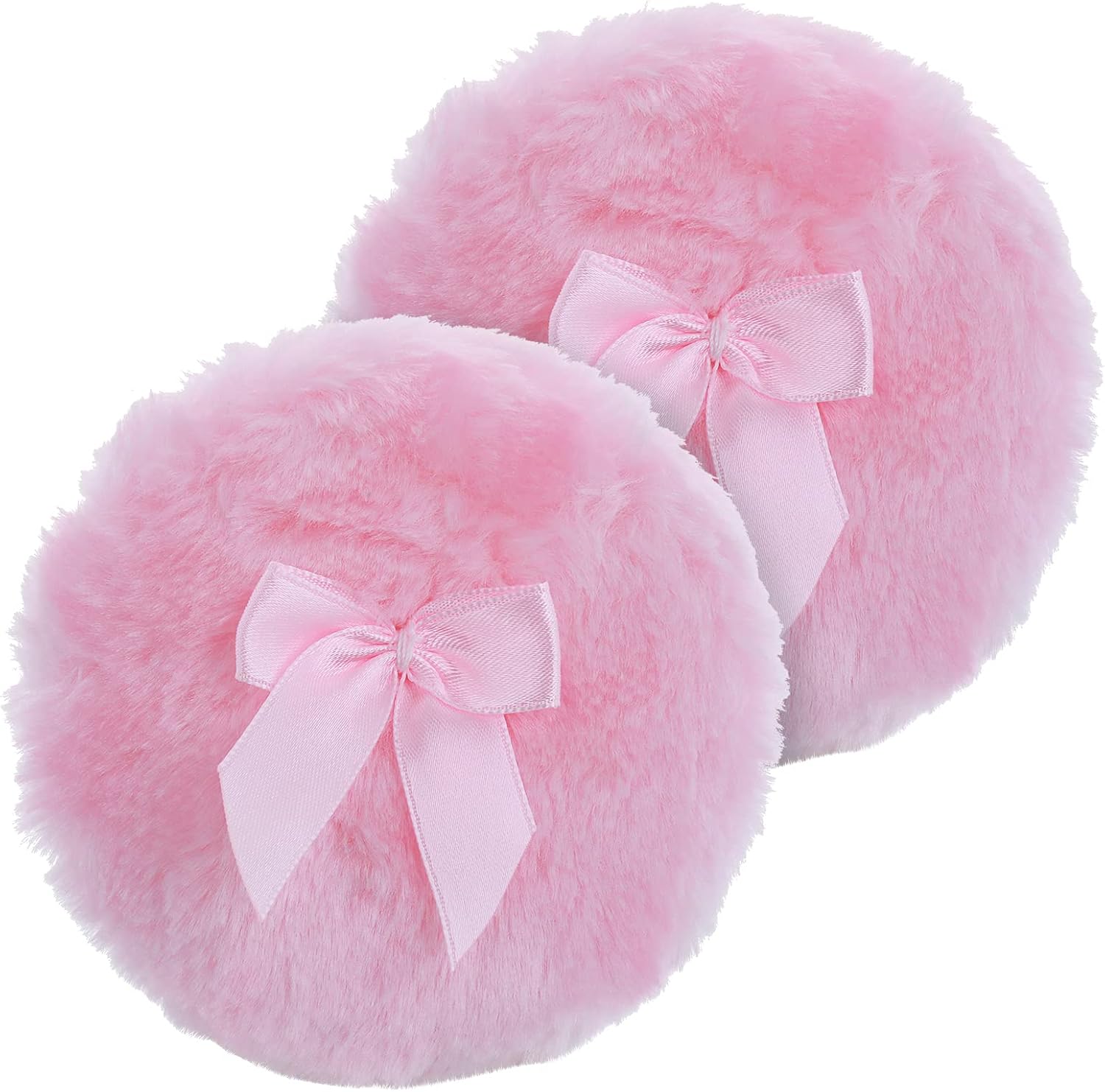 Sibba Large Fluffy Powder Puff, 4 Inch Ultra Soft Washable Reusable Velour Face Body Powder Puff