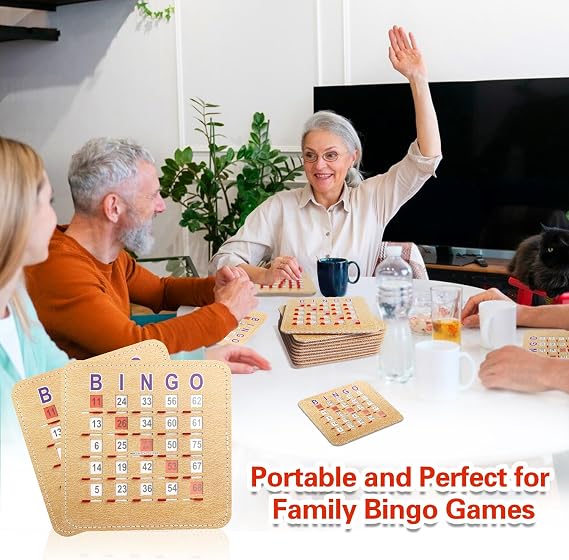 GSE Bingo Game Cards, 200-Pack Reusable Shutter Bingo Cards