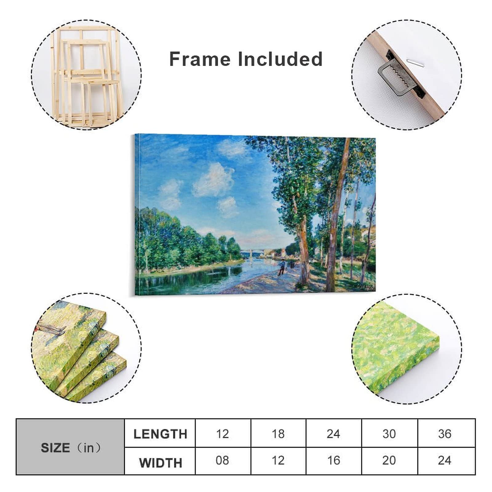 Alfred Sisley、サンマメスの運河107、希少画集画、新品高級額 Alfred Sisley、サンマメスの運河107、希少画集画、新品高級額 Yahoo