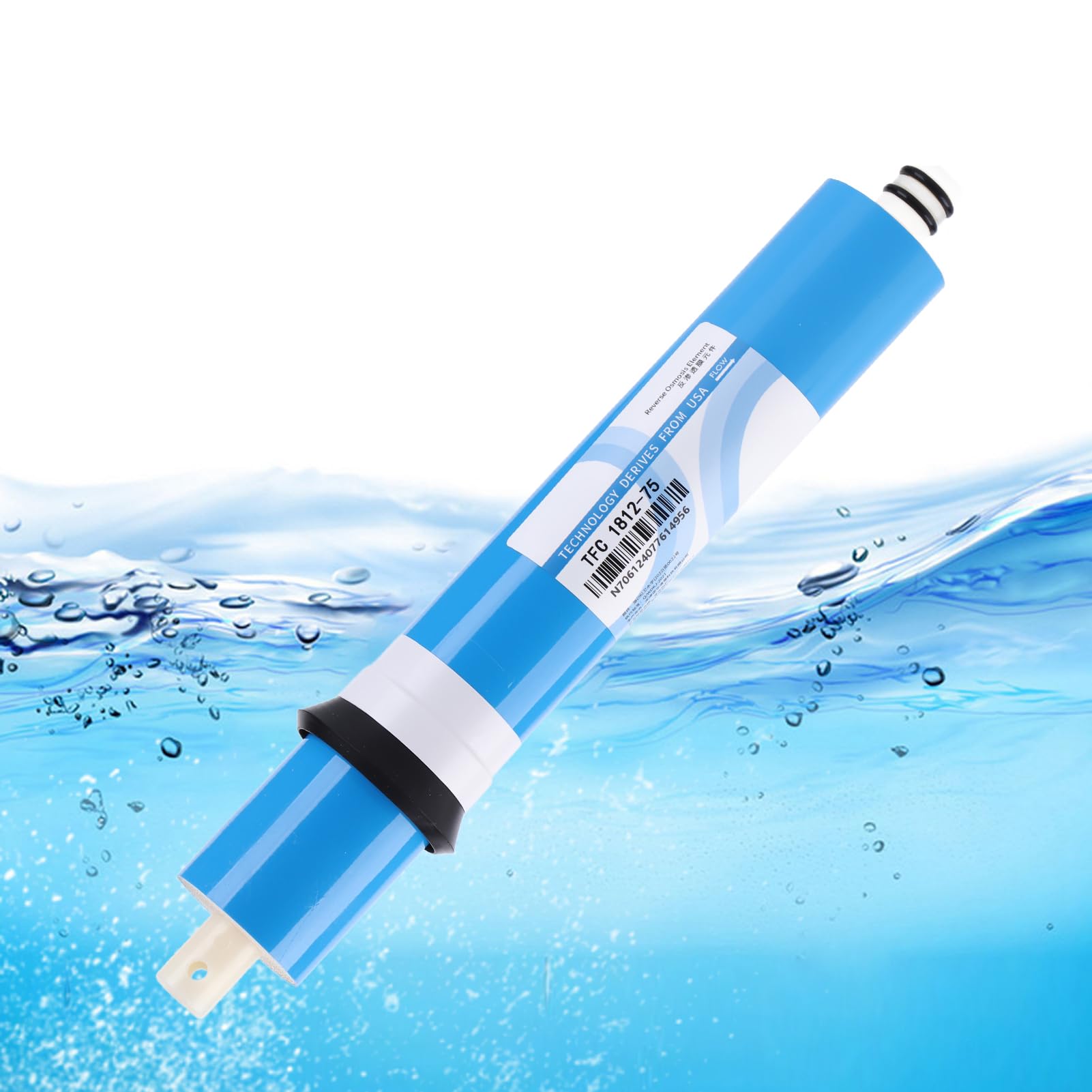 Reverse Osmosis Parts, Water Filter Membrane Accessory Ulp1812?75gpd Residential Reverse Osmosis Membrane Water Filter Cartrige Replacement for Home