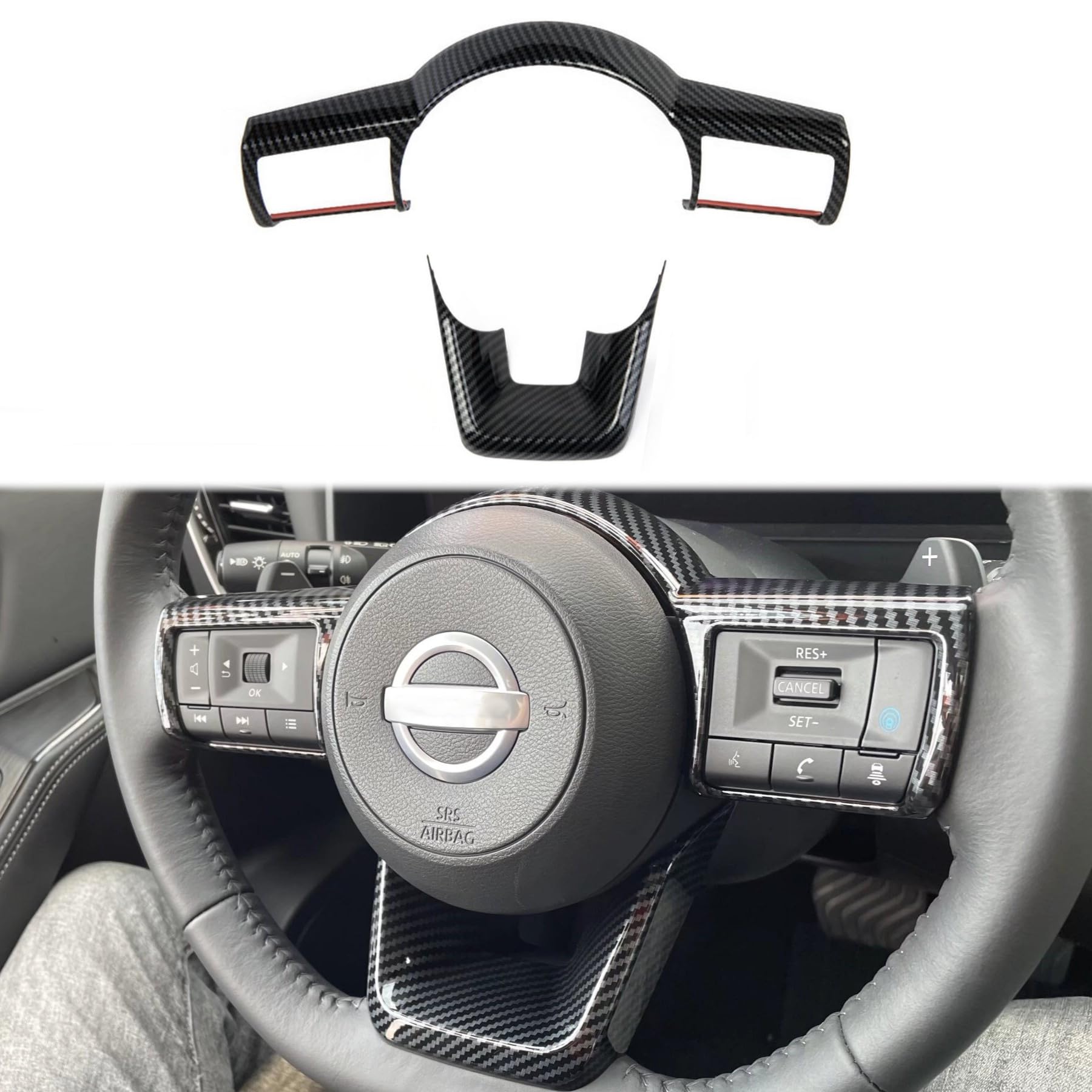 Amazon.com: Fewshaw Carbon Fiber Steering Wheel Cover Molding