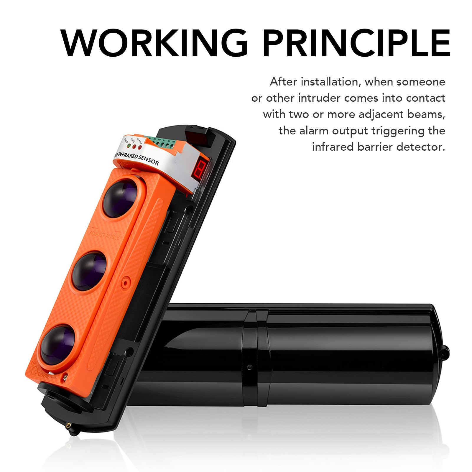 Sensore di Barriera Fotoelettrica di Sicurezza Antifurto Rilevamento a Tre Raggi Ac12 18V Dc12 24V Avviso a Prova di Esplosione a Infrarossi