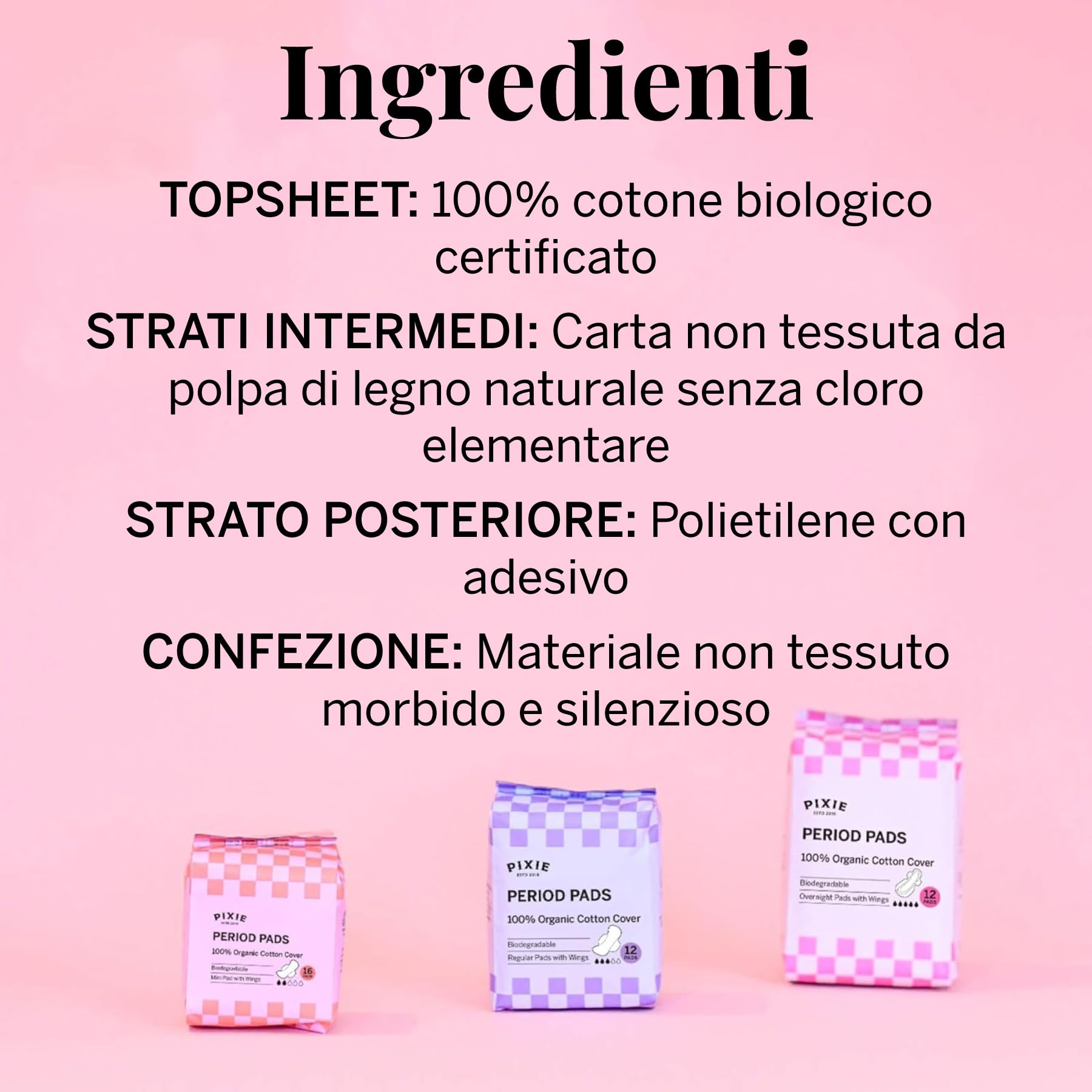 Pixie Assorbenti Notturni Ultra Sottili in Cotone Biologico per Donna – Assorbenza Extra Elevata con Ali – Anti Perdite, Ipoallergenici e Senza Profumo – 36 Pezzi