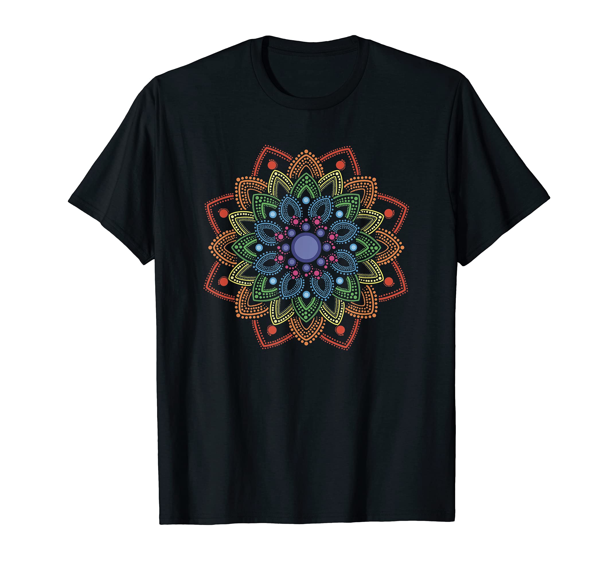 Rainbow MandalasRainbow Mandala Dotted Pattern T-Shirt